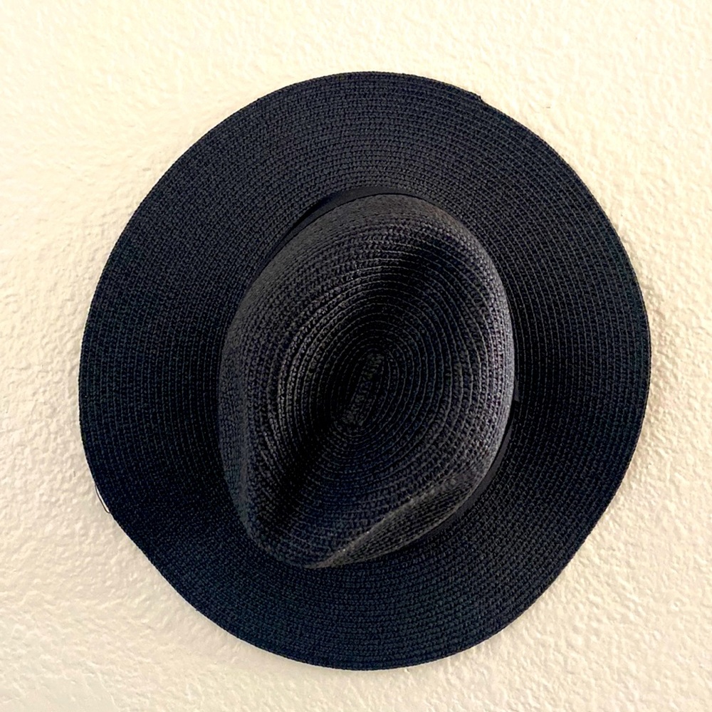 Black Summer Beach Hat One Size
